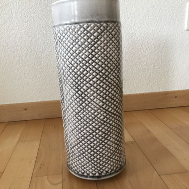 Beige decorative clay-toned vase
