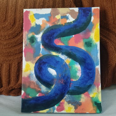 Peinture abstraite colorée 40x30