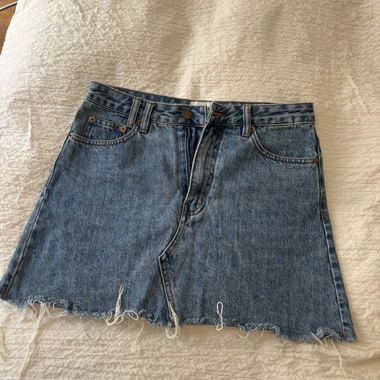 Short Blue Denim Skirt