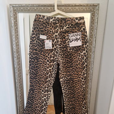 Ganni Betzy Jeans Leopard Gr 31