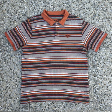 Polo vintage Umbro ricamato a righe