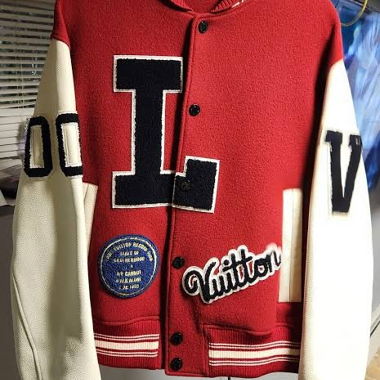 Veste College Louis Vuitton Rouge Blanc