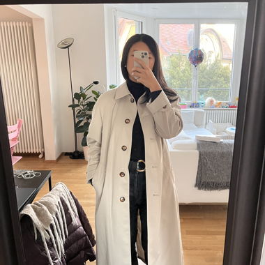 Karner Vintage-Trench beige Grösse M