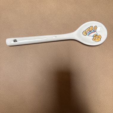 Ceramic spoon with teddy