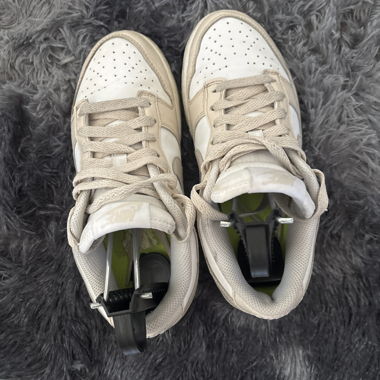 White leather sneakers