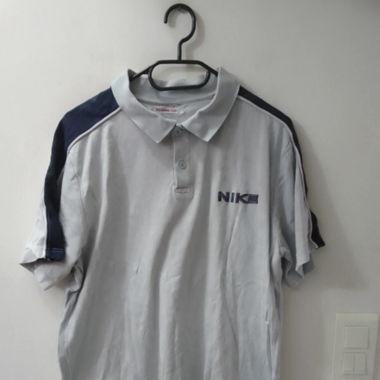 Vintage Nike Polo Embroidered Logo Sky Blue