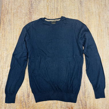Navy blue sweater with elbow patches