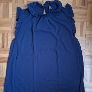 Shein Navy Sleeveless Blouse