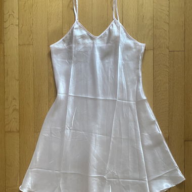Abito sottoveste in seta pura rosa baby