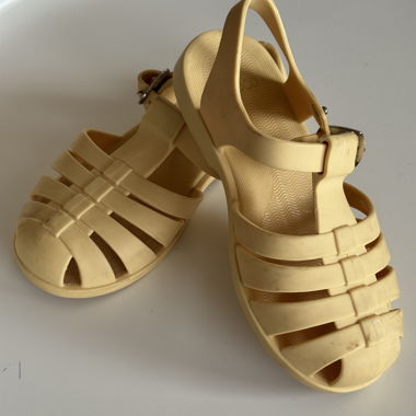 Yellow kids sandals