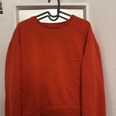 Rotes Basic-Sweatshirt mit Rundhals