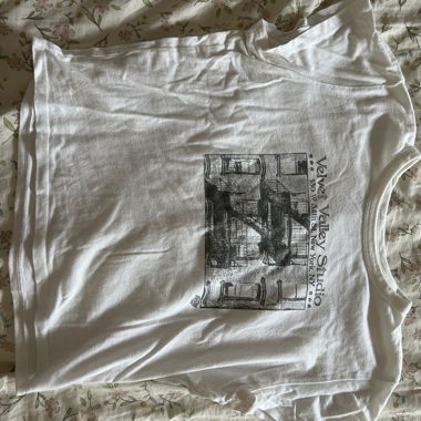 T-shirt bianca con grafica New York 