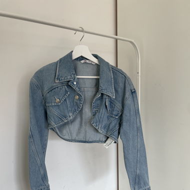 Zara cropped denim jacket