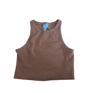 Orange sleeveless top
