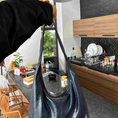 Dark Blue Noirvere Shoulder Bag (vegan)
