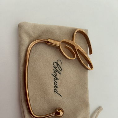 Porte sac Chopard plaqué or rose