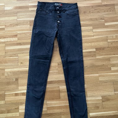 Jeans denim grigio/nero