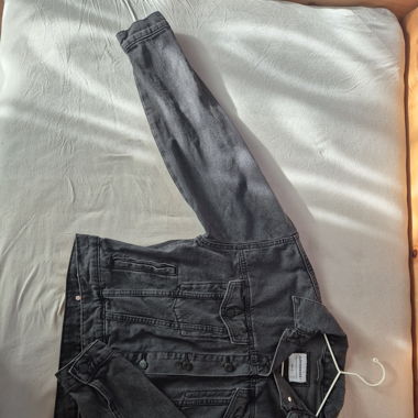 Schwarzgraue Jeansjacke, Gr. S