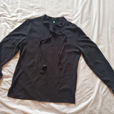Chemise en coton noire Benetton