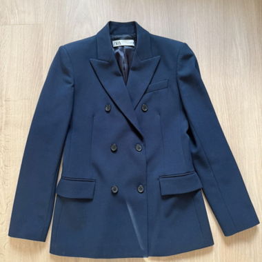 Blazer doppiopetto Zara blu navy