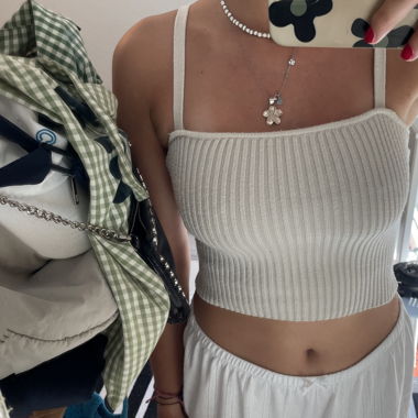 Basic Top Zara S beige