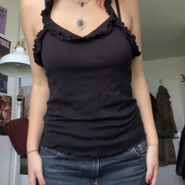 black Y2K top