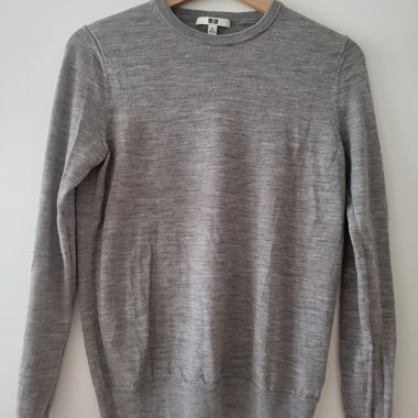 UNIQLO grauer Merino-Pullover M/38