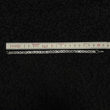 Chaîne/bracelet royale argentée 21 cm