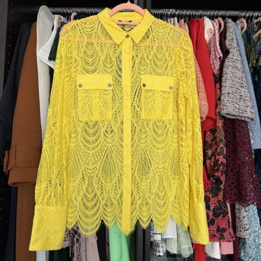 Camicia in Pizzo Gialla Marciano