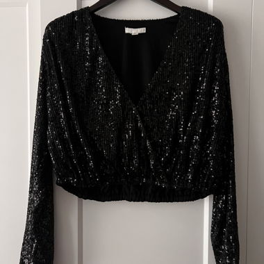 Black Sequin Top