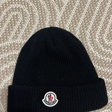 Moncler Black Knit Beanie