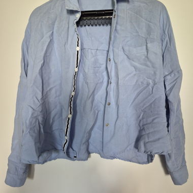 Giacca camicia Zara Basic azzurro chiaro
