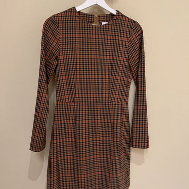 Robe carreaux manches longues