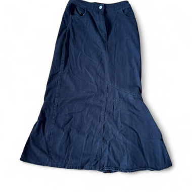Long denim maxi skirt