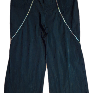 Pantalon à détails zippés noirs