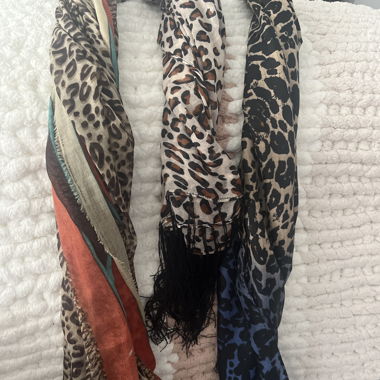 Animalprint: Leomuster Schal, 3 Stück
