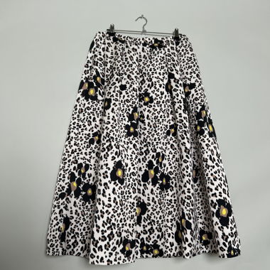 Patterned midi skirt