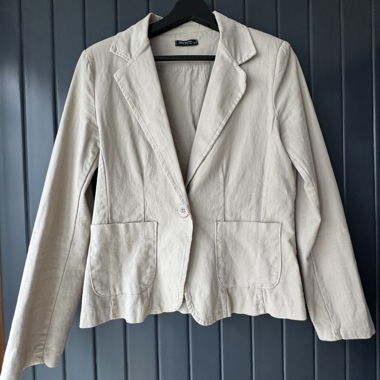 Cream cotton blazer
