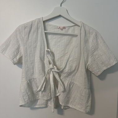 White Tie-Front Cardigan