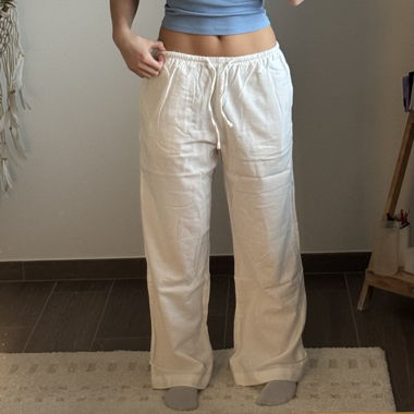 White summer pants