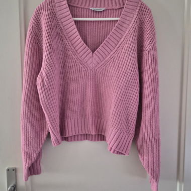 Maglione in maglia rosa