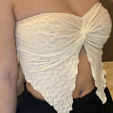 Bandeau blanc échancré 