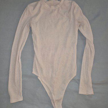 White ribbed bodysuit