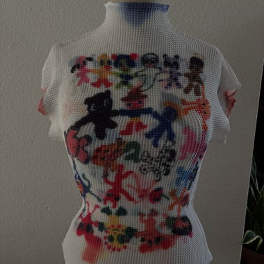 Colorful Short-Sleeve Top
