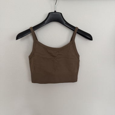 Brown Crop Top with Straps