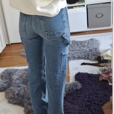 Dunkelblaue Baggyjeans