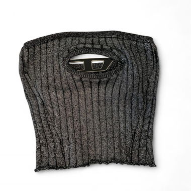 Top tube crop noir gris argent dupe Diesel