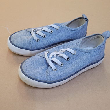 Baskets basses en denim bleu