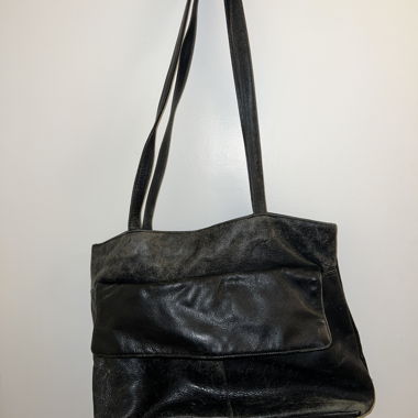 Black Leather Crossbody Bag