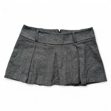 Grau Plissierte Mini-Rock (M)